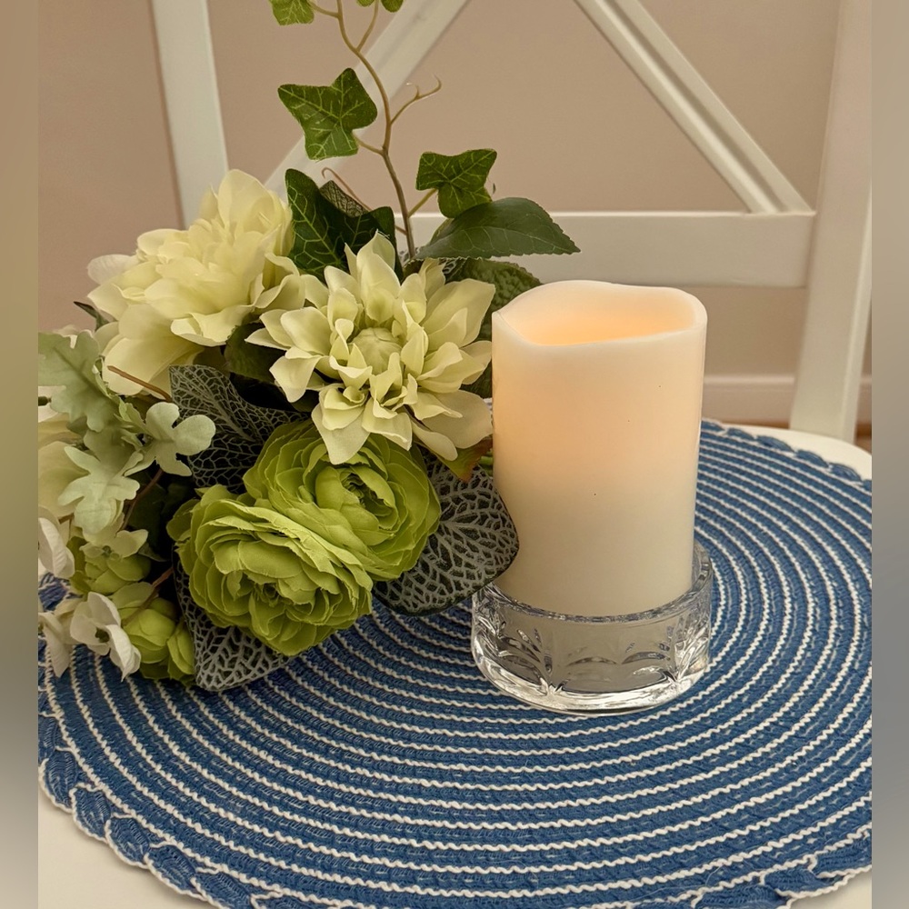 Vintage Fifth Avenue Crystal Round Candle Holder - Picture 2 of 10